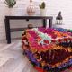 Handmade Berber pouf in wool 60 X 60 X 20 CM