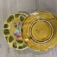 Set of 06 old sarreguemines barbotine plates