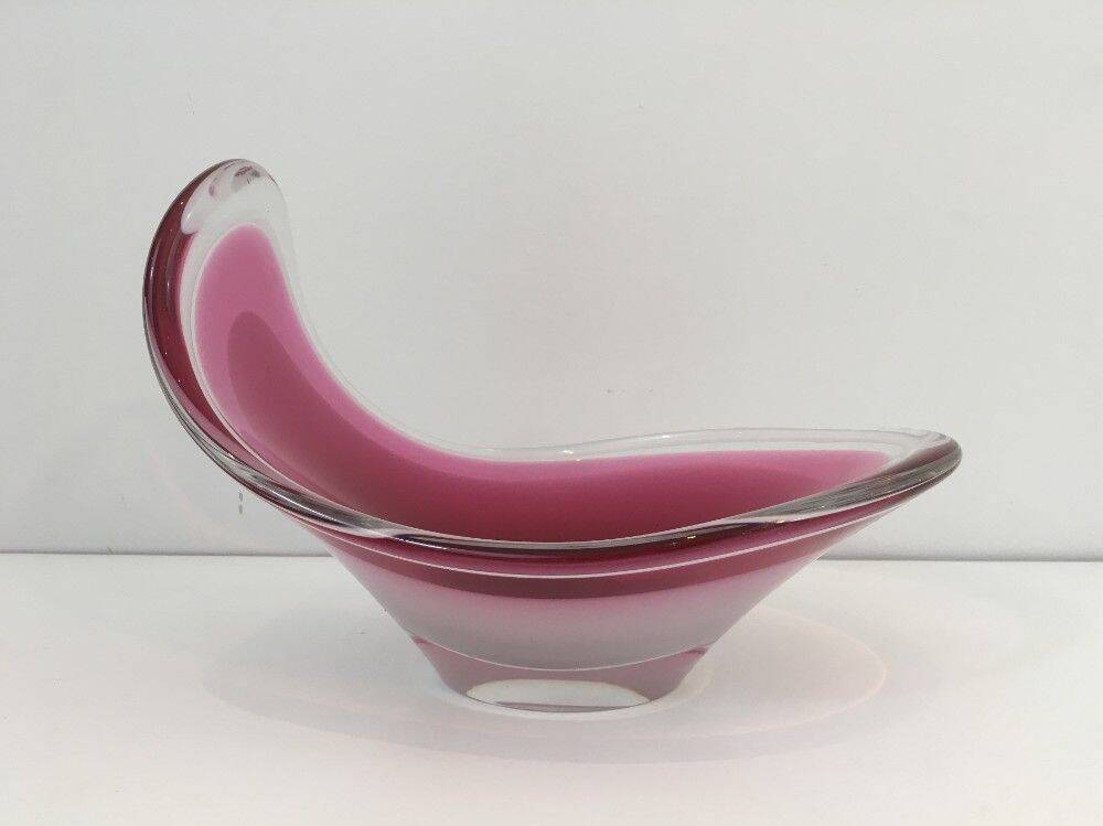 Freeform colored crystal bowl