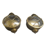 Wall sconces in brass style porthole, boat
