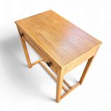 Solid oak side table 1970s  Width 60 Depth 40 Height 64 cm