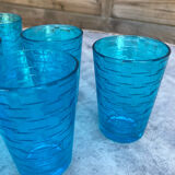 Serie de 6 verres bleus