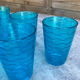 Series of 6 blue glasses