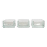 Set of 3 vide poche glass containers by Le Corbusier and Perriand for Lumax