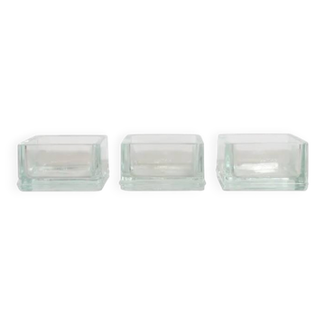 Ensemble de 3 vide-poches en verre par Le Corbusier et Perriand pour Lumax