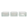 Set of 3 vide poche glass containers by Le Corbusier and Perriand for Lumax