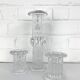 Glass candlesticks, Göran Wärff for Kosta Boda, Sweden, 1970s, set of 3