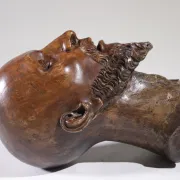 Life-size carved wooden man's head – Southern Europe, circa 1700