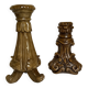 Pair of painted plaster candlesticks