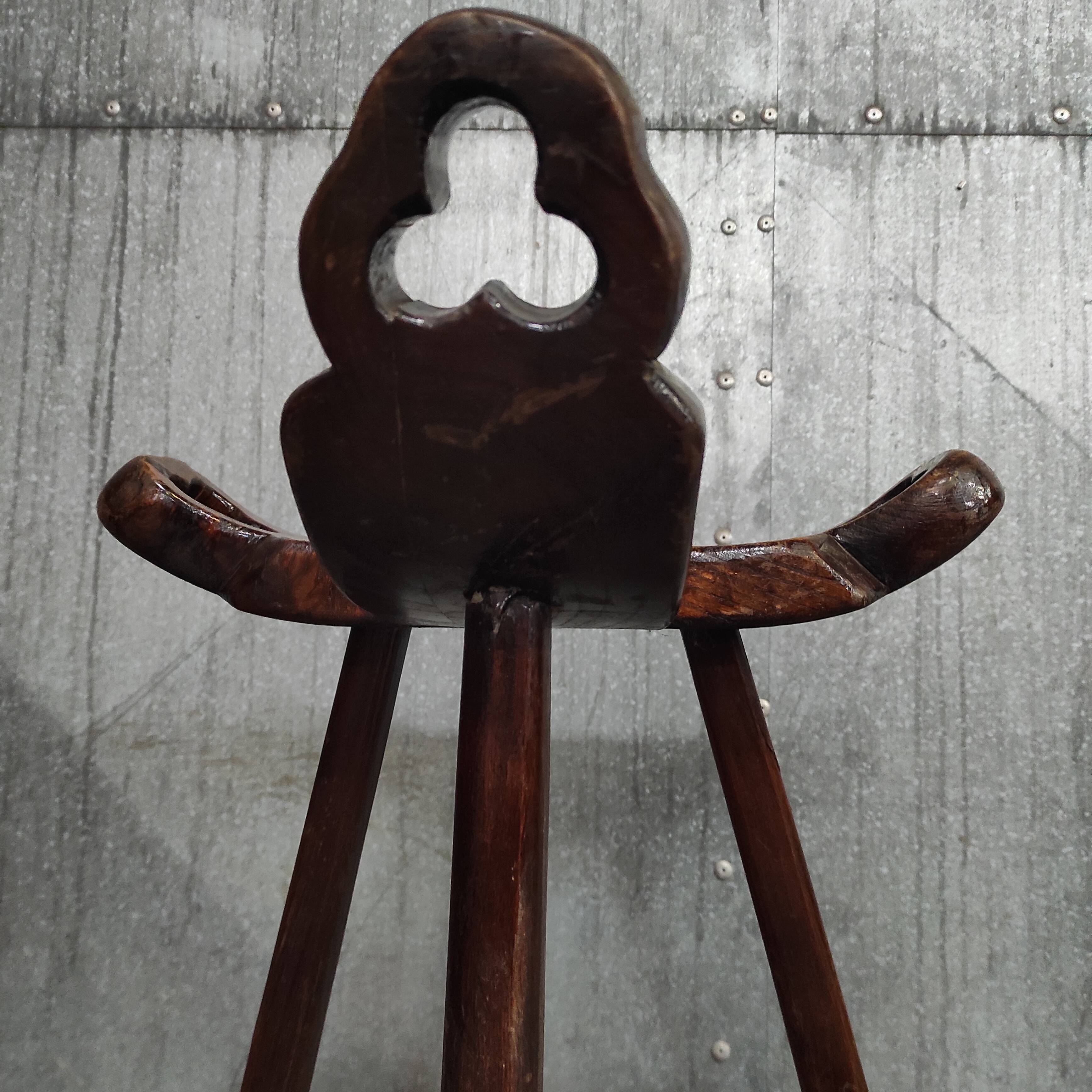 Vintage Brutalist Bar Stool 'Marbella' | Confonorm Spain, 1960s