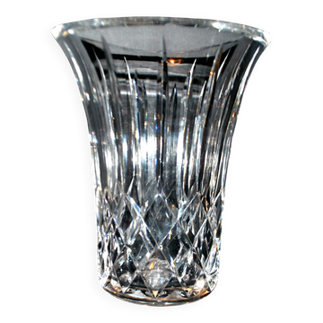 Cut crystal vase signed "Cristal St Louis France" H20