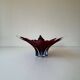 Important Murano blown glass centrepiece – Ruby red and blue