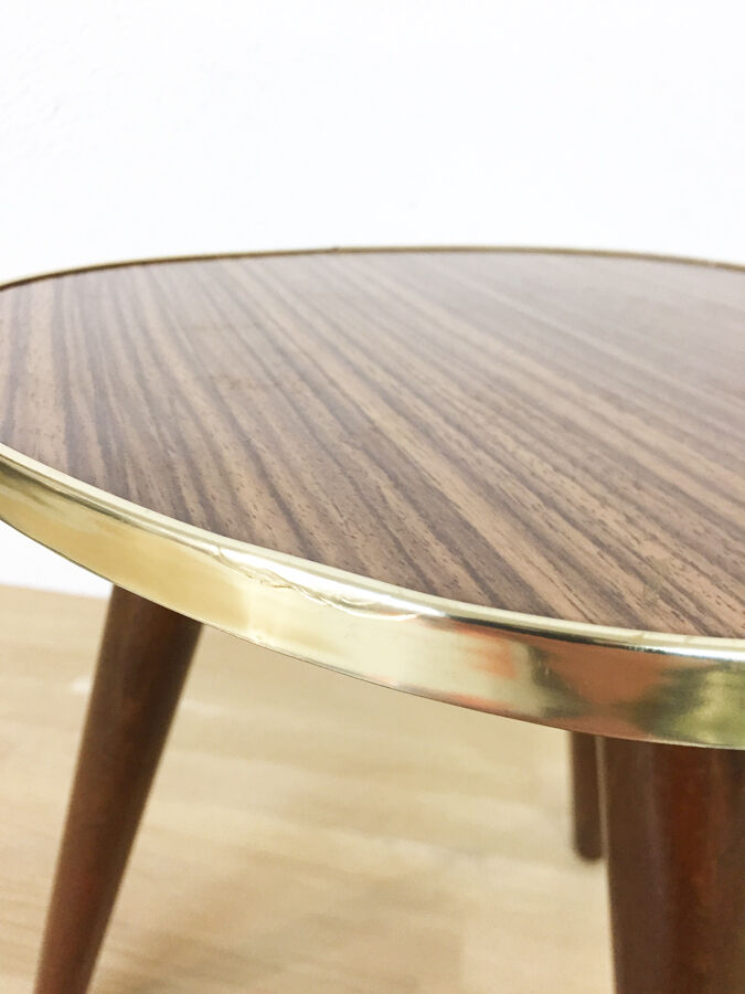 Formica tripod vintage pedestal table, 1960