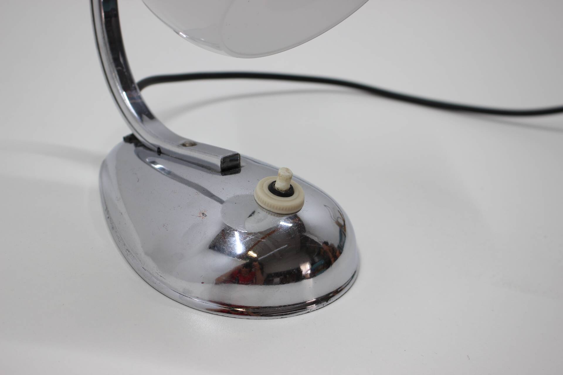 1950s chrome table lamp, Czechoslovakia