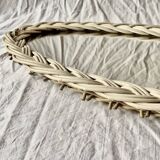 Old wicker rearview mirror