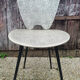 Four modernist chairs, steel, brass and skaï, 60s