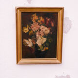 Oil painting floral composition