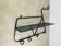 Wall-mounted coat rack/wardrobe from the 1950s, wrought iron and rigidule.