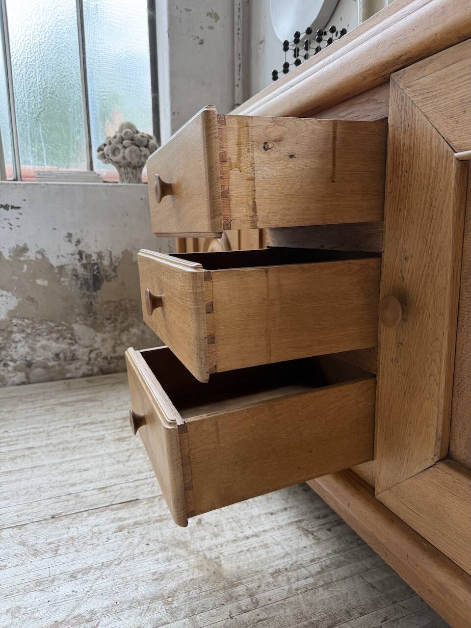 Enfilade storage unit oak Art Deco 1940 Dudouyt