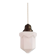 Art Deco Skyscraper Pendant in white opaline, 1920-30