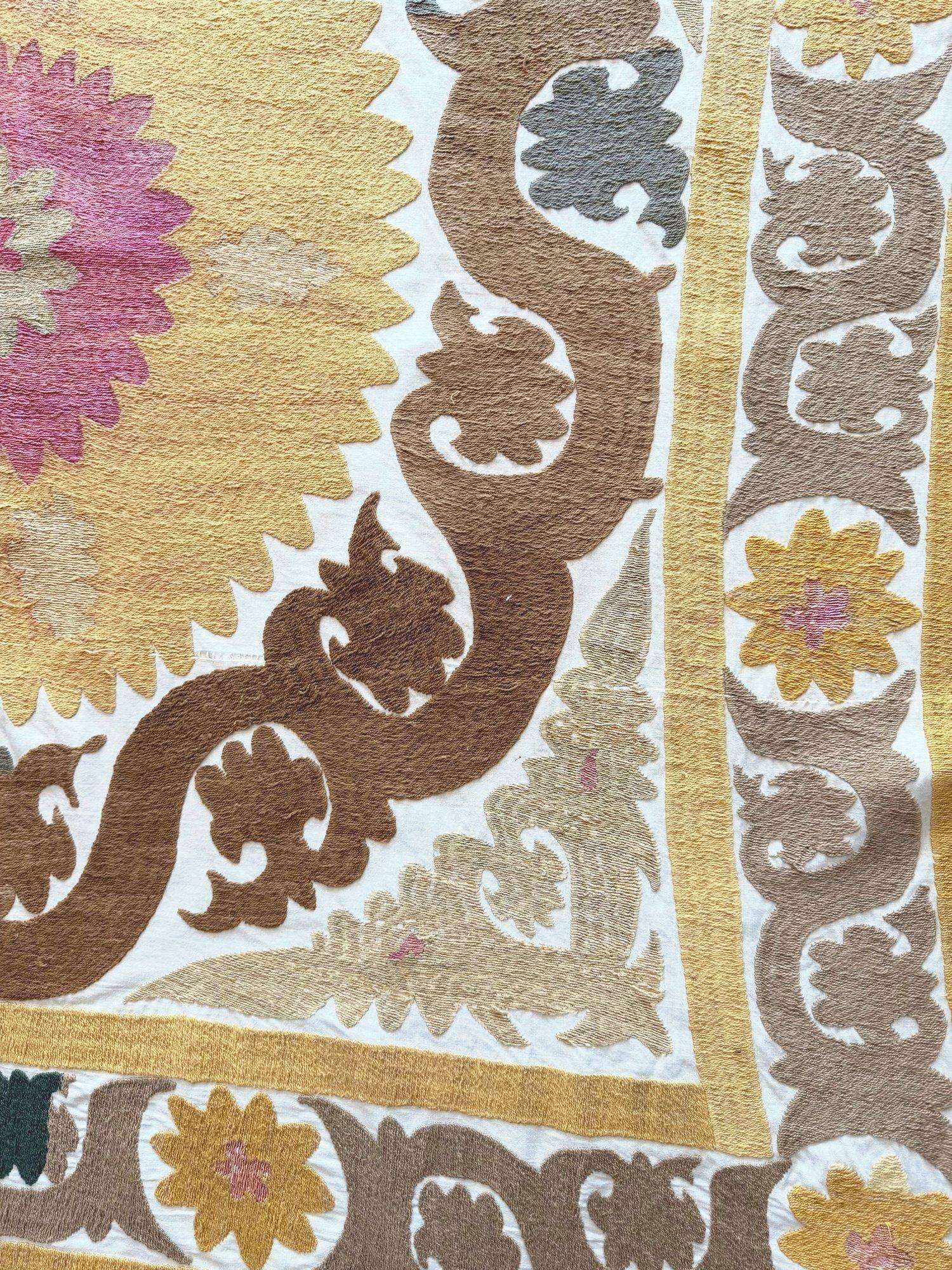 Vintage hand-embroidered tablecloth 128x131 cm