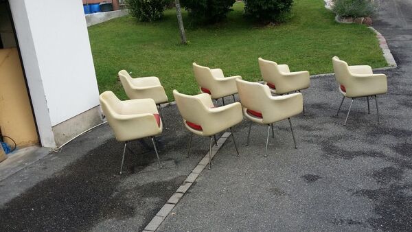 7 chaises fauteuils modernistes 70s pop loft Froscher Kg