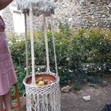 Porte-plante en macramé