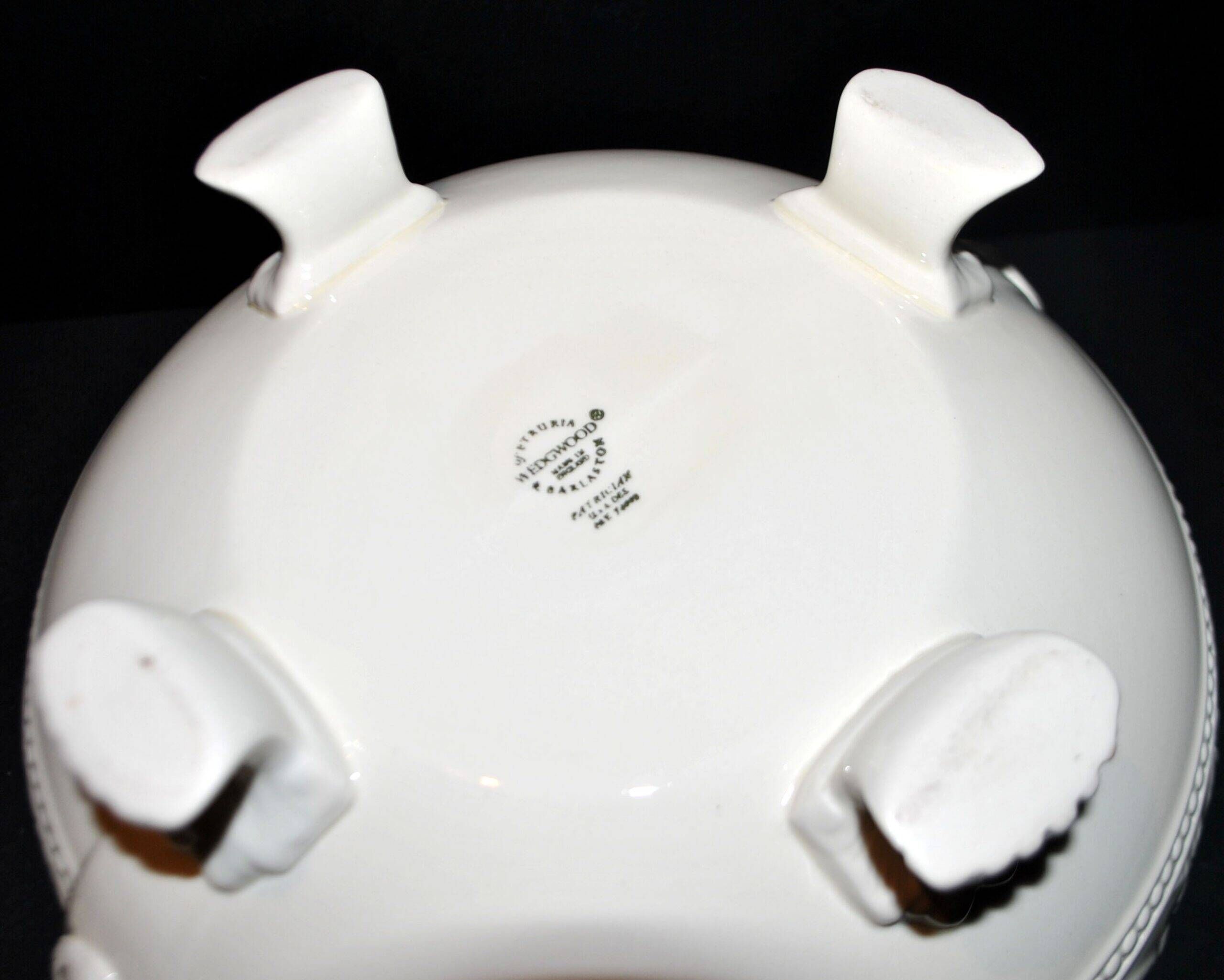 Rare Wedgwood "Patrician" molded opaque earthenware tureen, garland mascaron, England