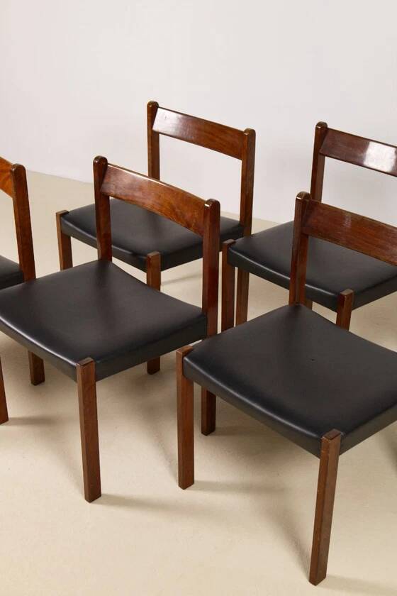 6x Alfred Hendrickx dining chairs for Belform, 1960s, Belgium