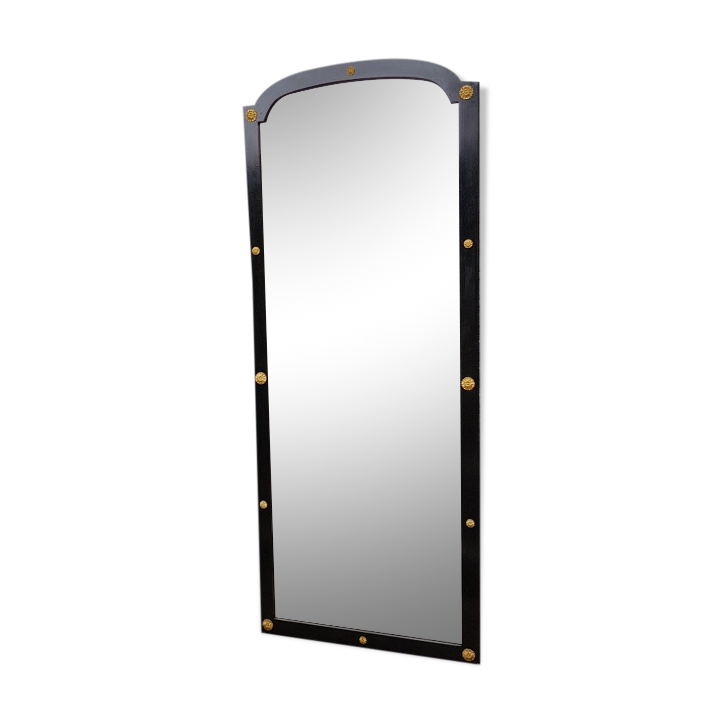 Miroir noir et doré d'époque Napoléon III 79x197cm