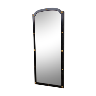 Large black and gilded mirror from the Napoleon III period 79x197cm