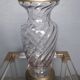 Vase verre et metal argenté d'époque, années 40/50