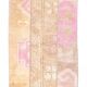 2x9 Turkish Pink & Brown Hallway Vintage Runner Rug, 77x270Cm