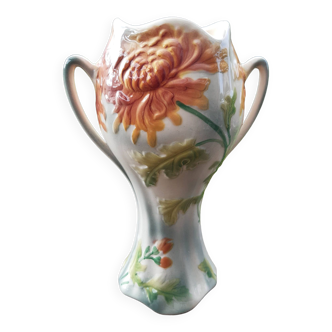 Vase en barbotine faïencerie de Saint Clément