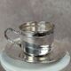 Vintage silver-plated cup and saucer