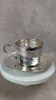 Vintage silver-plated cup and saucer