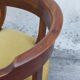 Louis Philippe office armchair in solid walnut