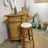 Vintage rattan bar
