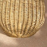 Old wicker laundry basket