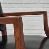 1960s, Danish armchair, original very good condition, teak wood, artificial leather.