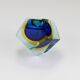 Faceted diamond caviar bowl Mandruzzato Sommerso, Murano glass, Italy, 1960s