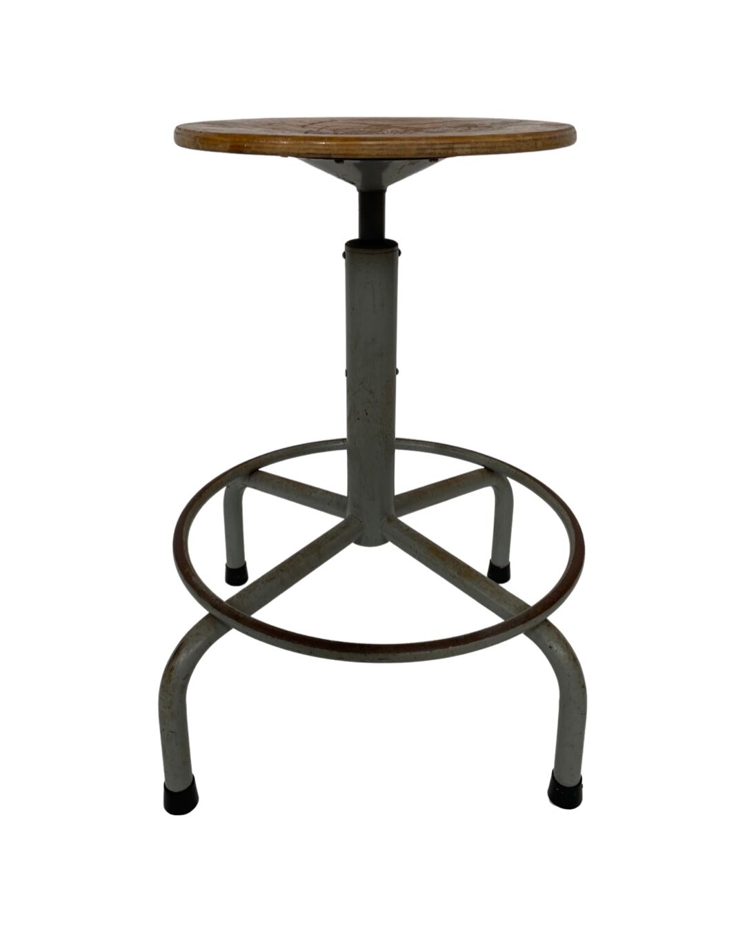 Vintage Industrial Workshop Stool Work Stool Adjustable In Height 60's design