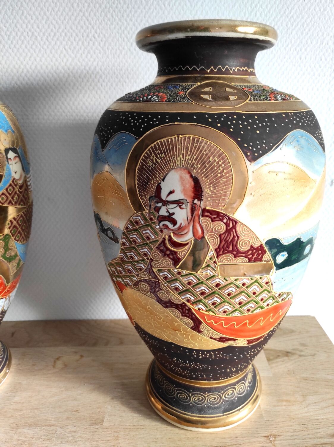 Pair of Satsuma vases