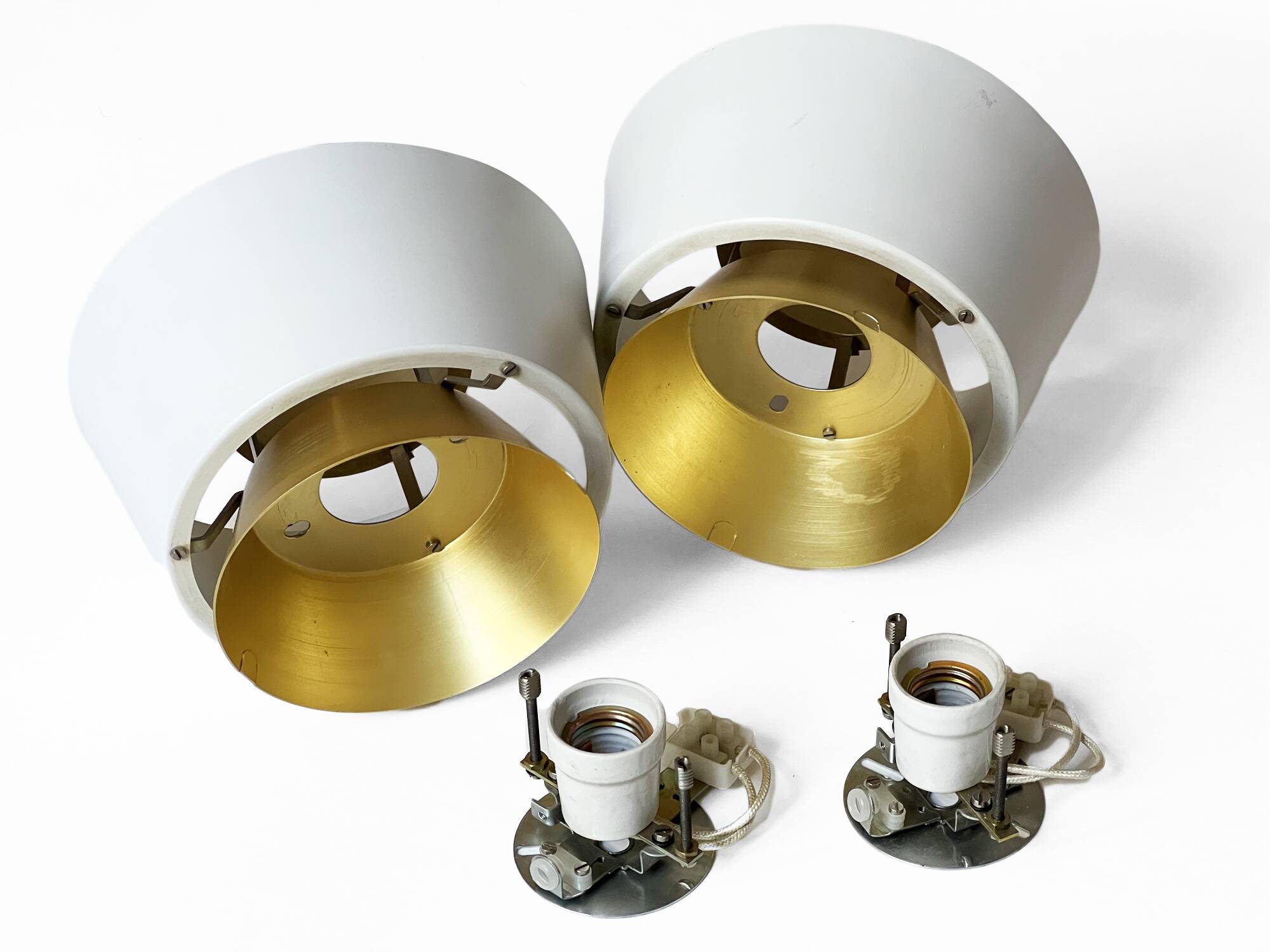 Pair of ceiling lamps "Tivoli" by Jørn Utzon for Nordisk Solar Compagni. Denmark 1970s