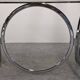 Oval dining table in chromed metal and smoked glass, Italy circa 1970