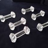 6 Baccarat crystal knife holders