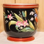 Paris porcelain jardinière decorated with birds and flowers, 19th century