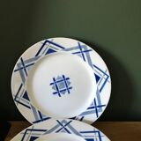 Set of 4 flat plates Moulin des Loups and Hamage model Rivoli