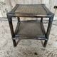 Bamboo Bedside Table + Caned Trays 1960 Vintage #D543