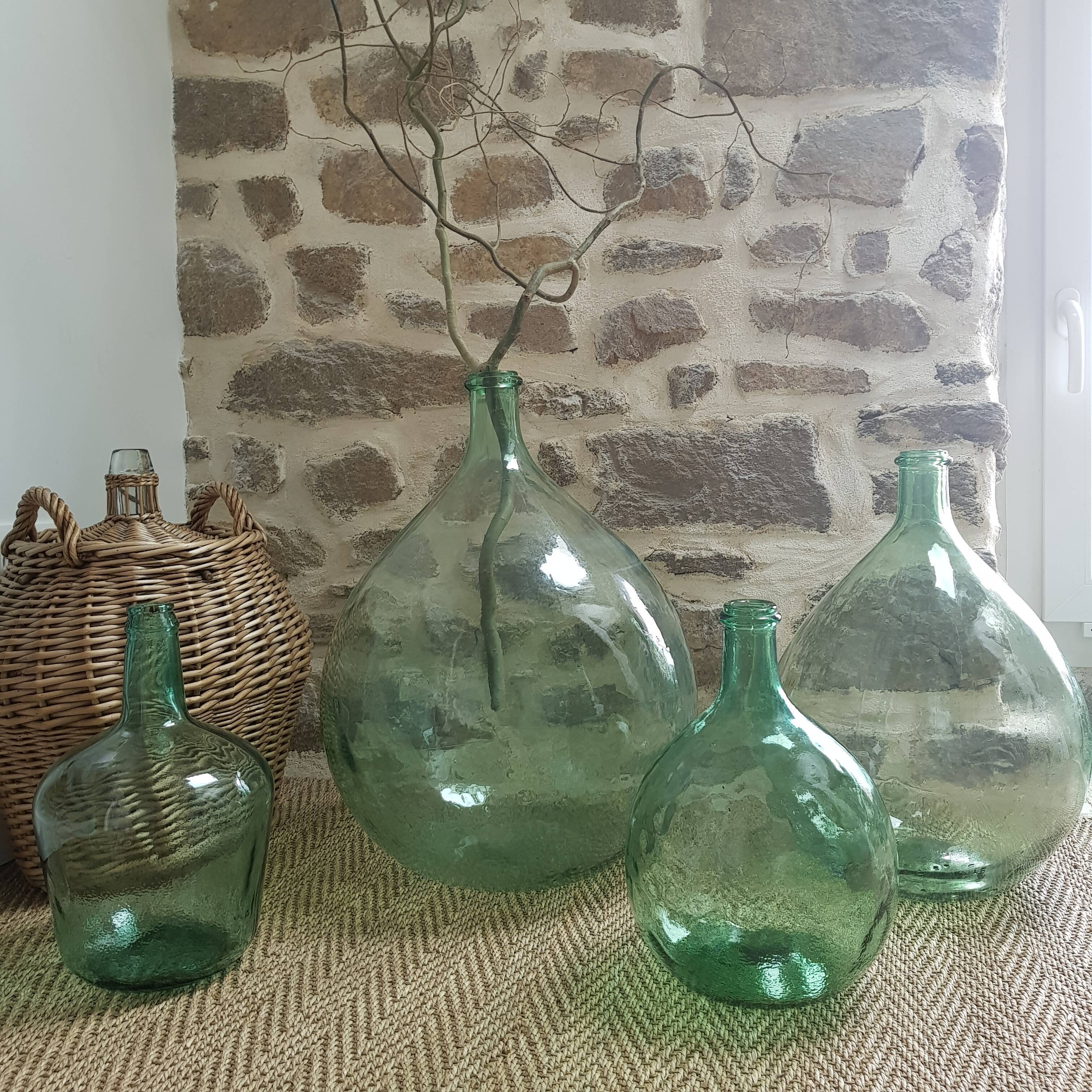 Demijohn green h31cm